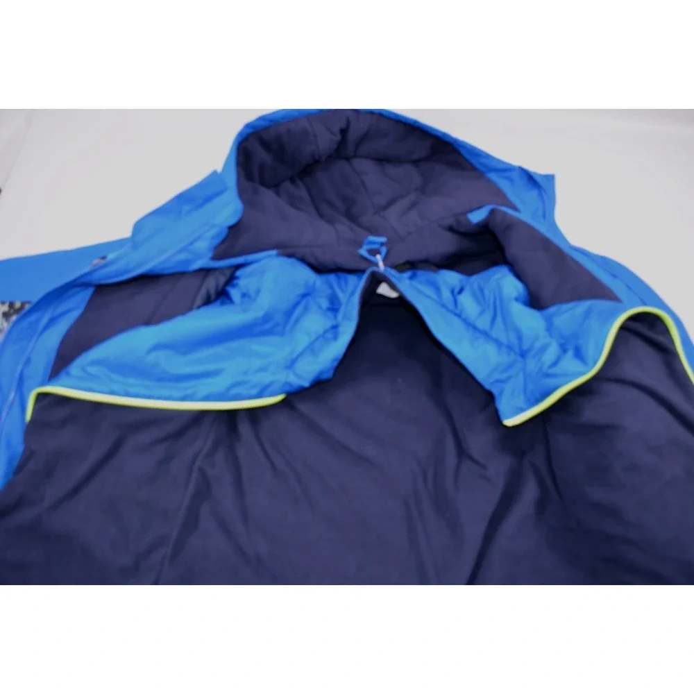 Swiss Tech Boys Reversible 3 in 1 Coat Blue & Multi Hooded Size XXL (18) Nwts‎